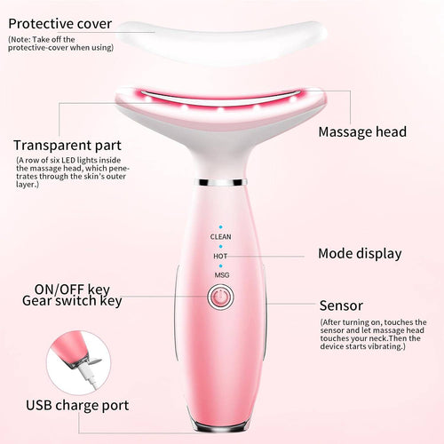 3-in-1 Heated Facial & Neck Massager Tool