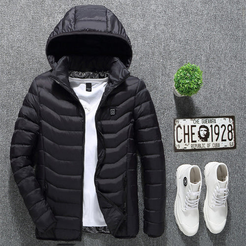 USB Heated Winter Jacket for Men for Cold Weather