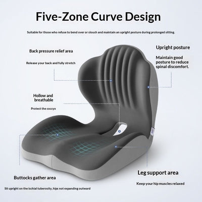 Ergonomic Memory Foam Lumbar Support Cushion