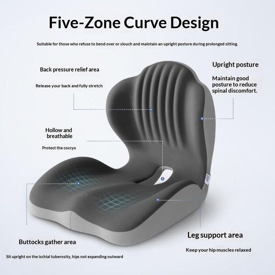 Ergonomic Memory Foam Lumbar Support Cushion