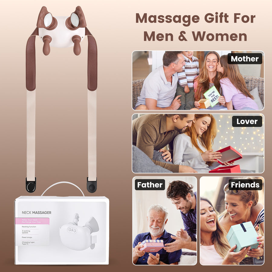 Cordless Shiatsu Neck Massager for Deep Tissue Relief