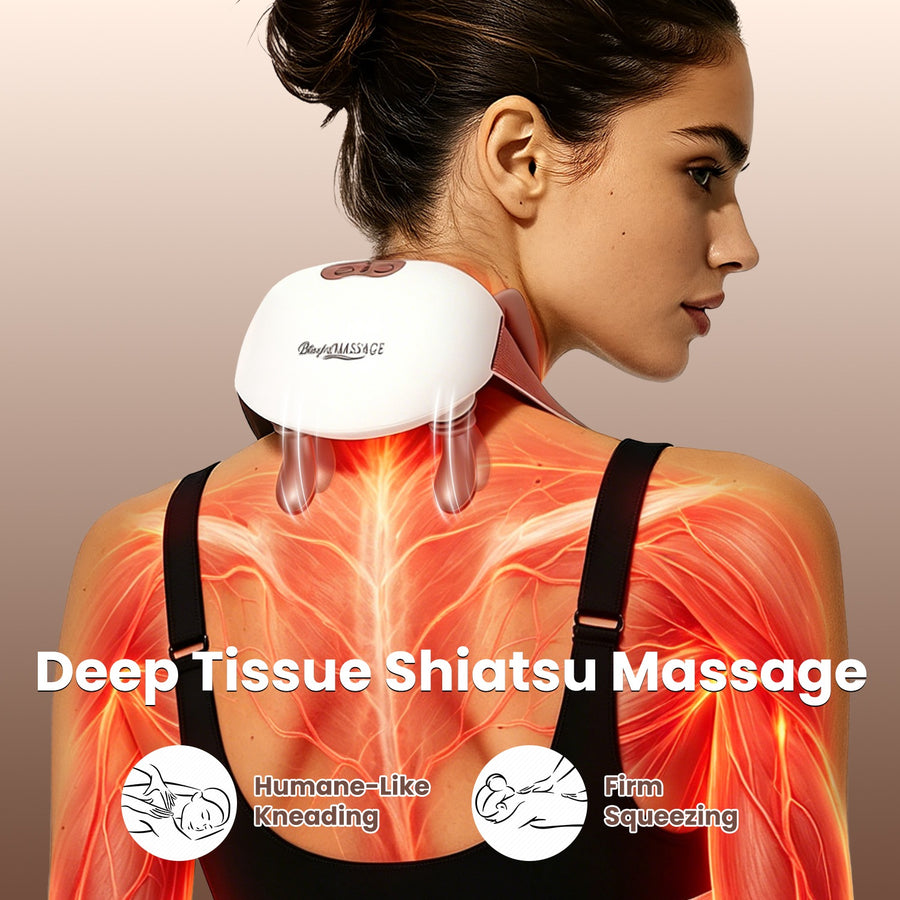 Cordless Shiatsu Neck Massager for Deep Tissue Relief