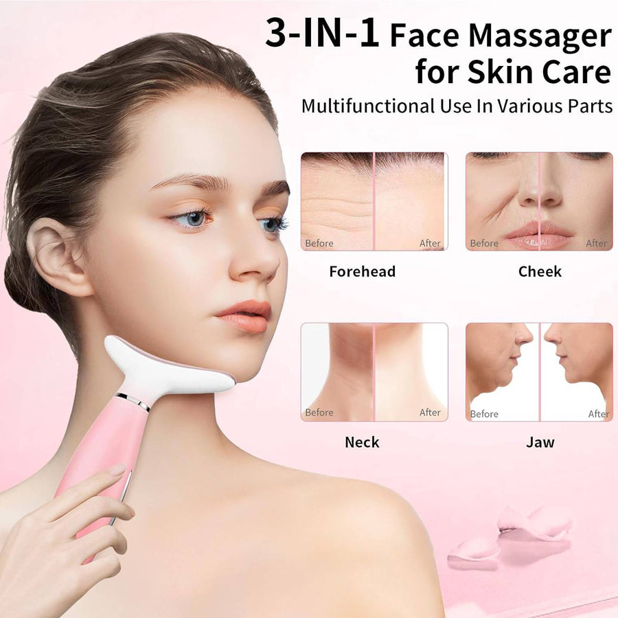 3-in-1 Heated Facial & Neck Massager Tool