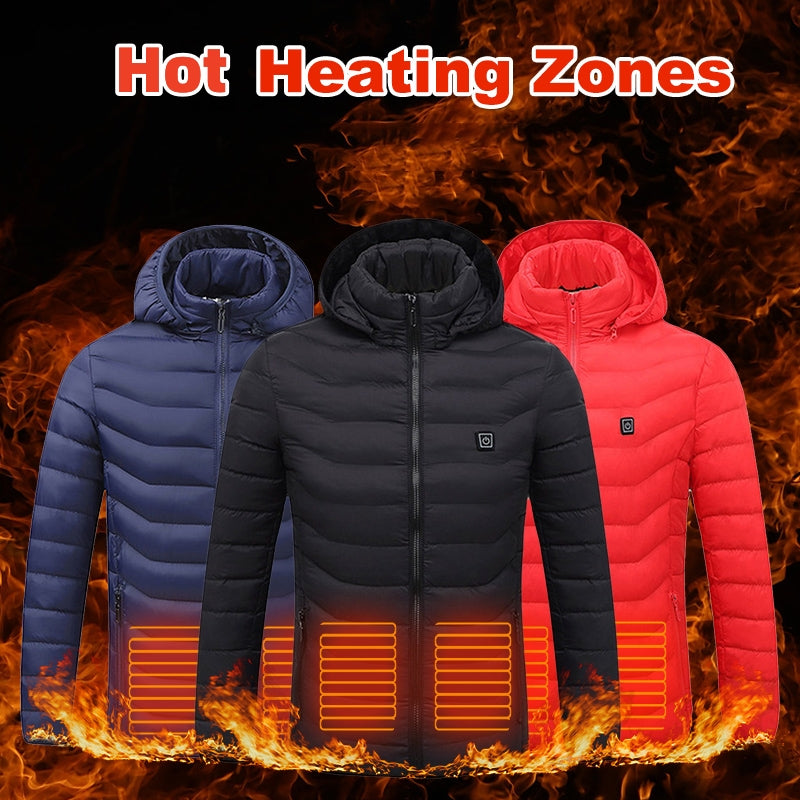 USB Heated Winter Jacket for Men for Cold Weather