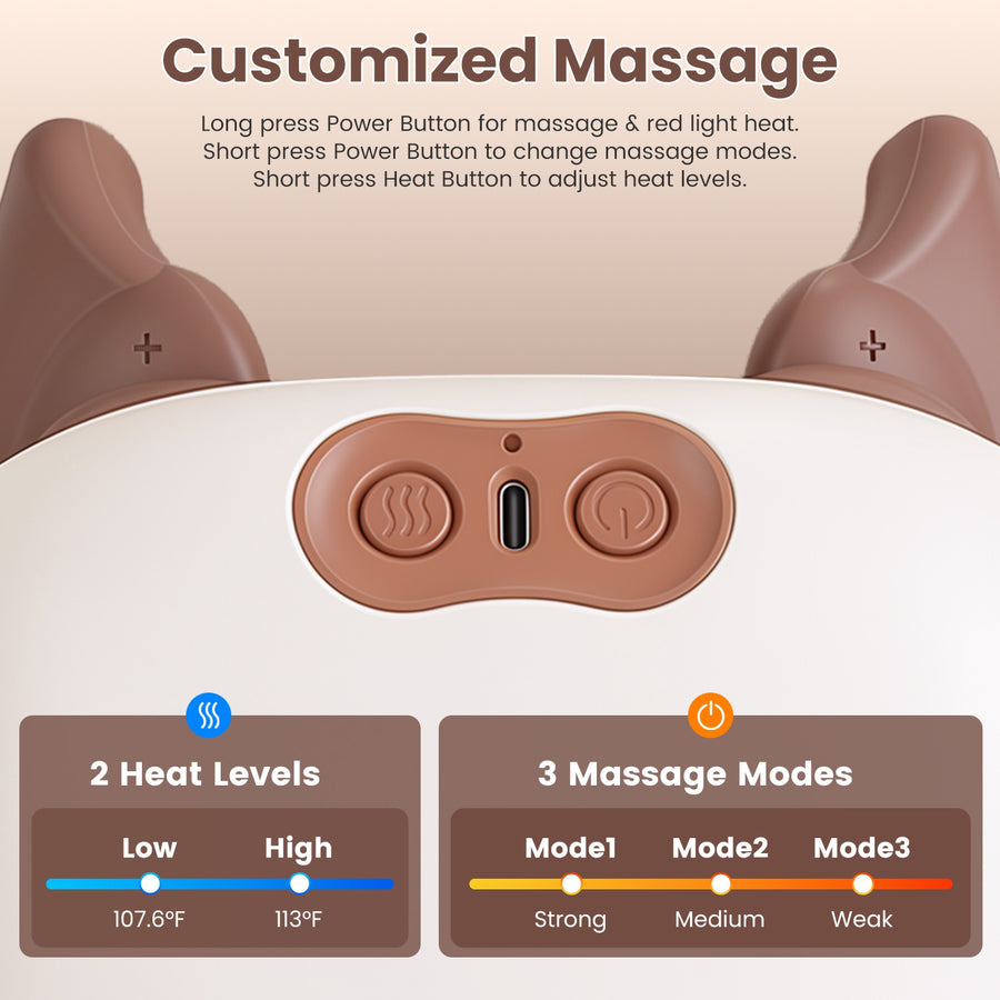 Cordless Shiatsu Neck Massager for Deep Tissue Relief