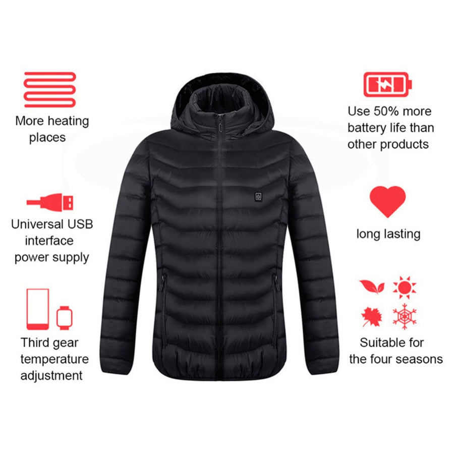 USB Heated Winter Jacket for Men for Cold Weather
