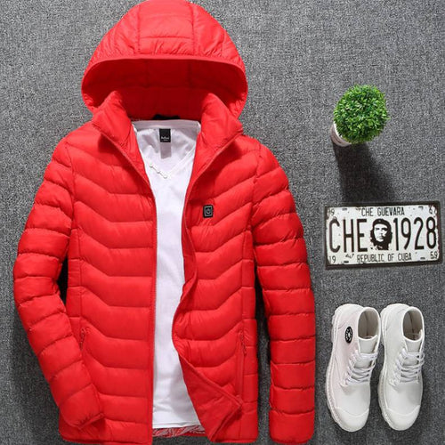 USB Heated Winter Jacket for Men for Cold Weather