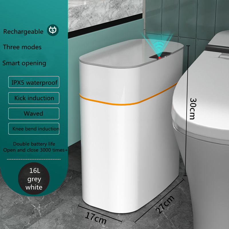 Smart Motion Sensor Trash Can with Auto Lid