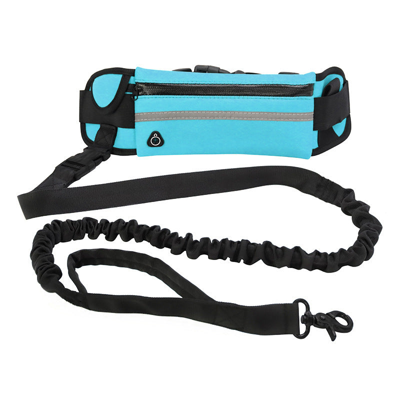 Adjustable Hands-Free Bungee Dog Leash with Waist Belt